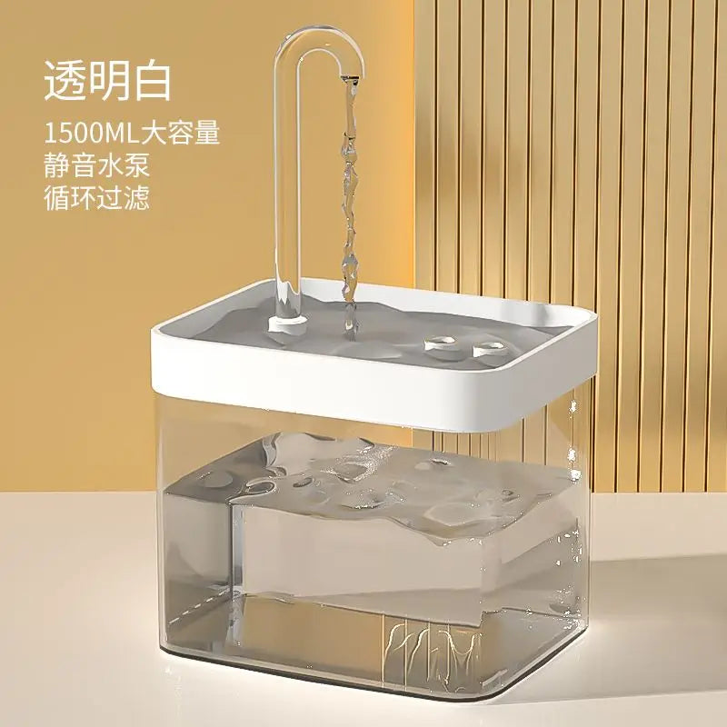 Ultra-Quiet Cat & Dog Water Fountain – Smart 1.5L Automatic Pet Dispenser with Filter & Anti-Burn Pump