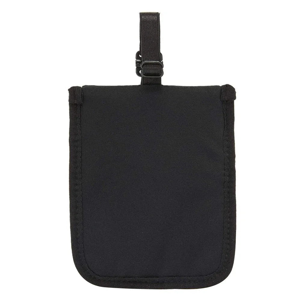Women’s Hidden Bra Wallet – Solid Color Travel Money Belt Pouch with Flap Clasp Cotton Pocket