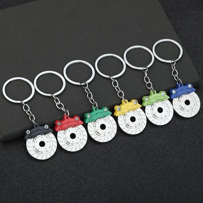 Creative Metal Car Keychain — Zinc Alloy Turbo, Gearbox & Brake Disc Pendant for Men’s Birthday or Dad Gift