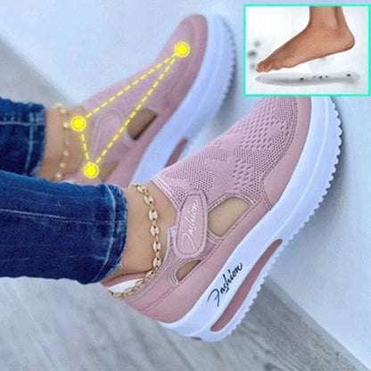Red and Blue Designer Canvas Sneakers for Women - High Quality, Casual Platform Shoes with Hollow Out Design