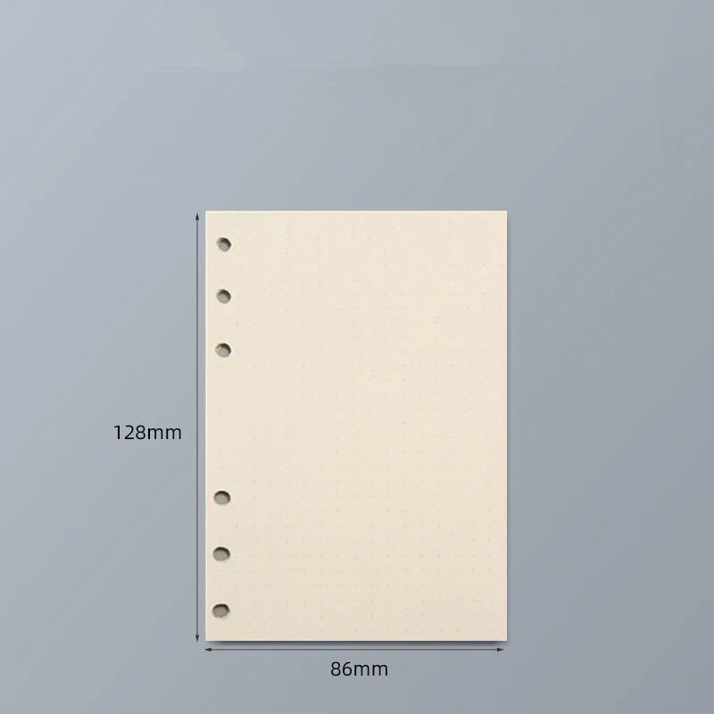 45 Sheets A5 A6 A7 Loose Leaf Notebook Refill – Spiral Binder Pages, Lined, Blank & Grid Craft Paper Stationery
