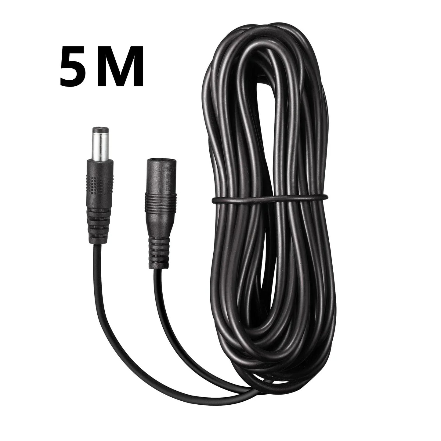 DC Power Extension Cable - 5.5x2.1mm Female to Male Connector Cord for LED Lights, CCTV & Power Adapter Devices