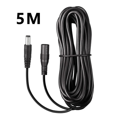 DC Power Extension Cable - 5.5x2.1mm Female to Male Connector Cord for LED Lights, CCTV & Power Adapter Devices