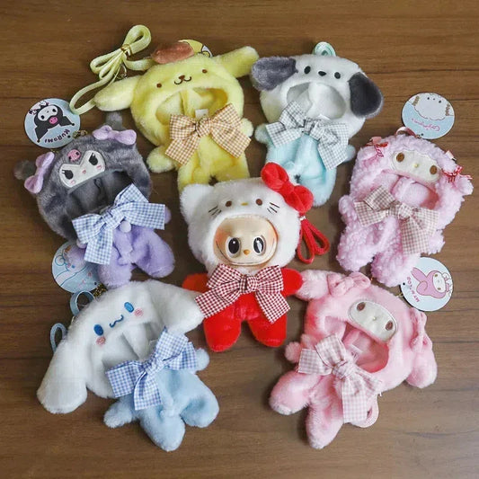 Labubu Sanrio Doll Crossbody Bag — Kawaii Anime Melody Cinnamoroll Clothing Pendant, Cute Cartoon Toy Gift