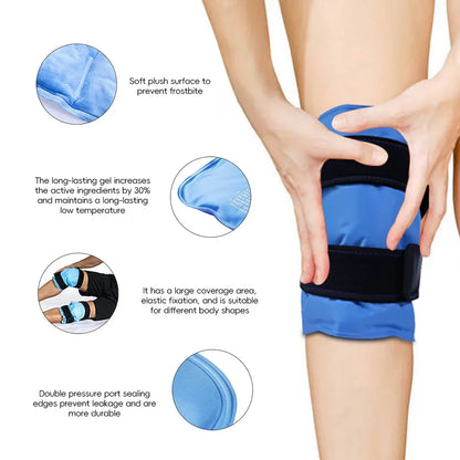 Reusable Gel Knee Ice Pack — Hot & Cold Compress for Knee Pain Relief & Foot Care