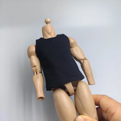 1/6 Scale Black T-Shirt for 12" (30cm) Action Figures — Male & Female DIY Model Accessories