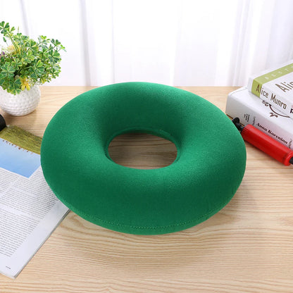 35cm Inflatable Hip Support Cushion – Medical Hemorrhoid Donut Seat Pad with Pump, Anti-Bedsore Round Massage Pillow