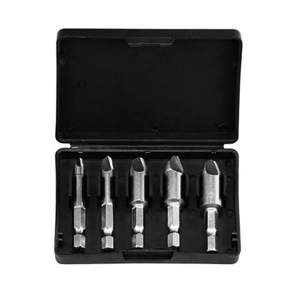 SenNan 5Pcs Damaged Screw Extractor Drill Bit - High-Speed Steel for Easily Removing Broken Screws & Bolts