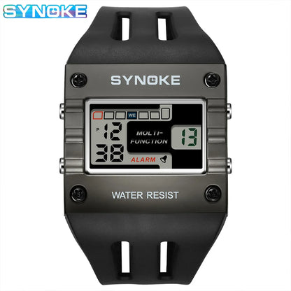 SYNOKE Men's Digital Sports Watch – Large Display with Big Numbers, Easy to Read, Waterproof Running Military Watch