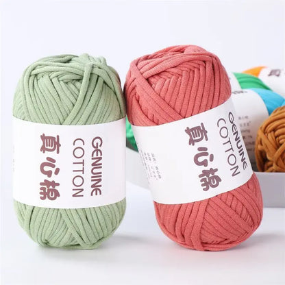 50g Genuine Cotton Yarn - Easy-to-Use Crochet Yarn for Beginners, Hand Knitting & DIY Projects (Scarves, Blankets, Hats, Clothes)
