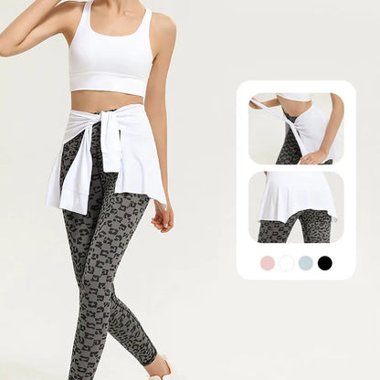 Women’s Workout Wrap Skirt – Short Yoga Dance Ballet Gym Cover Up Fitness Thigh Cover Skirt
