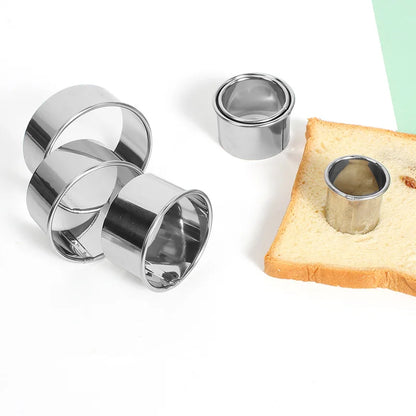 11pcs Round Stainless Steel Biscuit & Dough Cutter Set – Dumpling Skin, Cookie & Pastry Molds for Baking