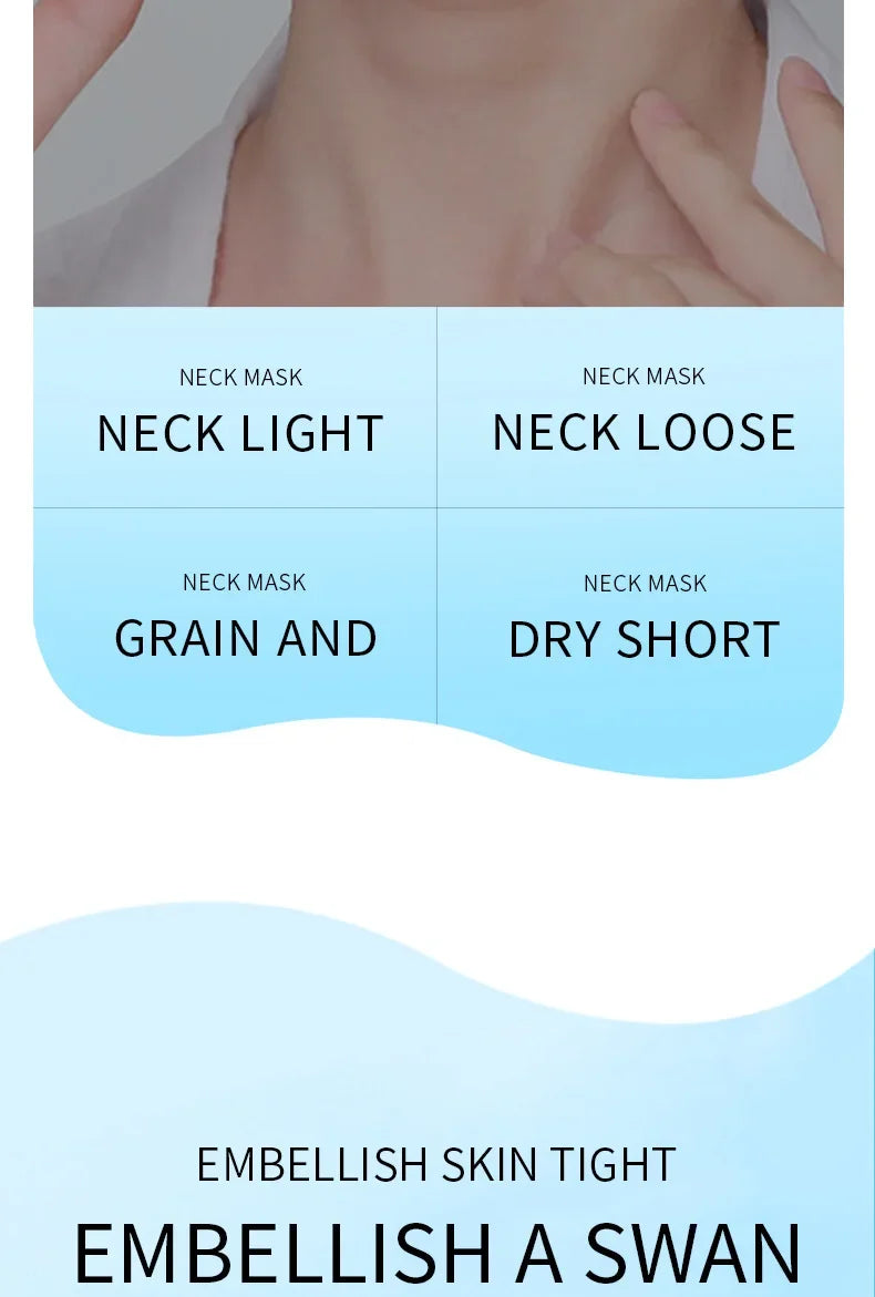 10pcs SADOER Hyaluronic Acid Neck Masks – Collagen Firming & Moisturizing Skincare for Neck