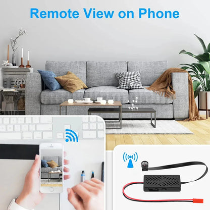 1080P DIY WiFi Mini Camera Module — Motion Detection Sport DV P2P Video Recorder with Remote Control for Home Security