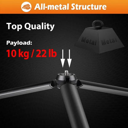 Aluminum Alloy Mini Tripod Stand for DJI, Zhiyun, Feiyu Gimbals & DSLR Cameras, Handheld Monopod Stabilizer