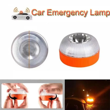 1/2PC LED Car Emergency V16 Light – Portable Magnetic Induction Strobe for Road Accidents & Warning