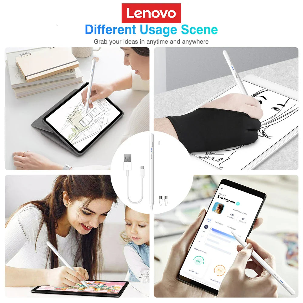 Lenovo Thinkplus BP16 Touch Stylus Pen – Universal Drawing Pen for Android, iOS, iPad & Tablets