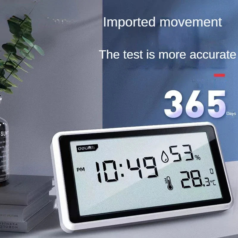 New Xiaomi Electronic Thermometer Hygrometer Weather Station: High Precision with Table Clock Function - Mini LCD Thermometer Tools