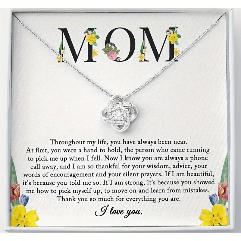 Sentimental To My Mom Necklace - Heartfelt Gift for Mom from Daughter for Birthday, Mother's Day, Christmas