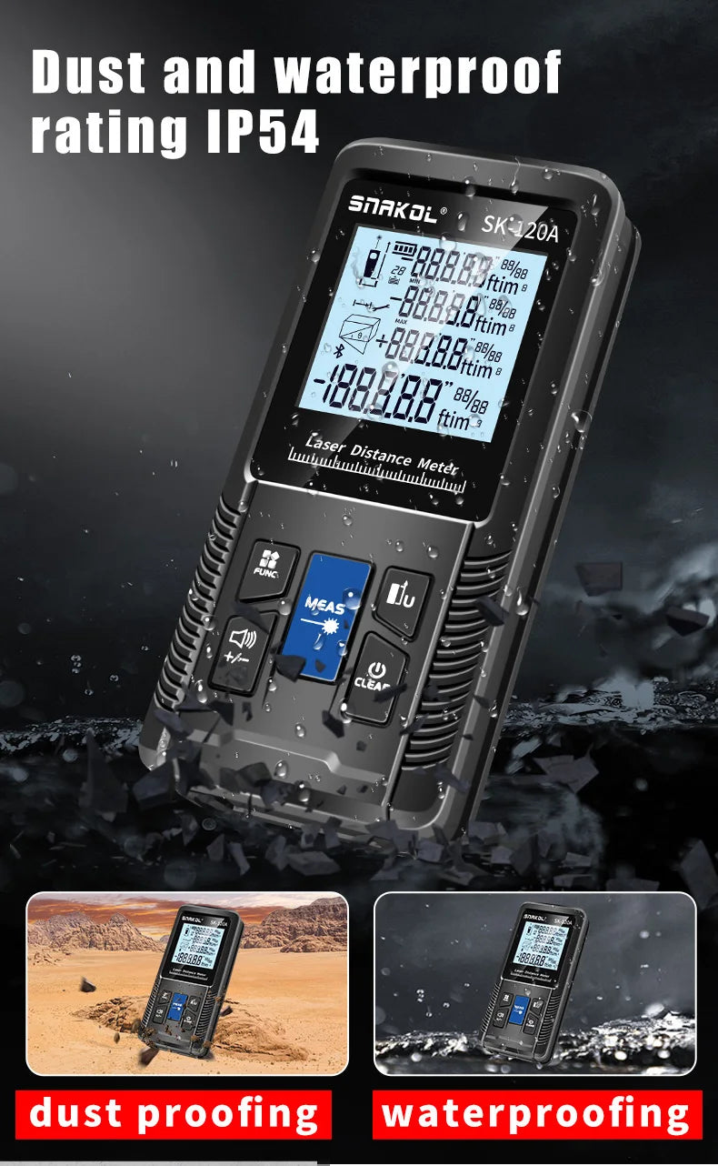 Snakol 120M Green Laser Tape Measure — High Accuracy Digital Distance Meter & Electronic Ruler