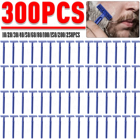 Disposable Whisker Shaver Set – 300+10PCS Stainless Steel 2-Layer Blade Razors for Men & Women