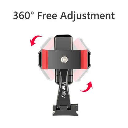 360° Rotatable Dual Phone Holder – Clip Clamp with 4 Cold Shoes & 1/4” Screw for Tripod, Selfie Stick, Vlog & Live Streaming