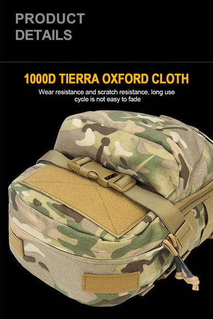 Mini Hydration Tactical Backpack – Outdoor Water Bladder Carrier with Zipper Pouch, 1000D Nylon for Hunting & Sports