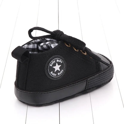 New Baby Shoes for Boys & Girls – Classic Canvas Casual Sneakers, Soft Sole Non-Slip Toddler Walkers D2486