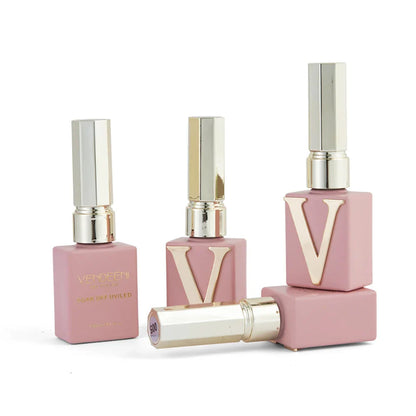 Vendeeni 6-Color Magnetic Cat Eye Gel Nail Polish Set – Pink UV LED Soak-Off Gel with Crystal Effect & Display