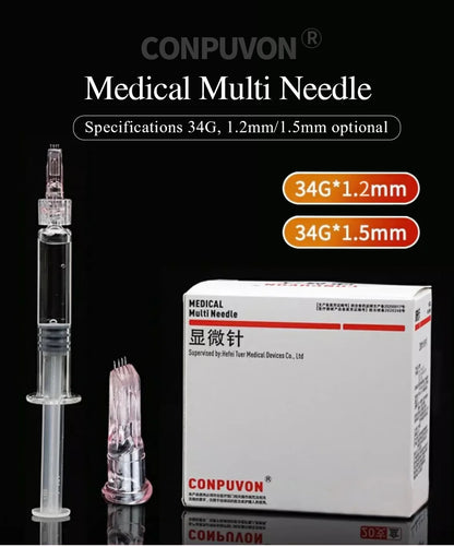 Medical Disposable 34G Powder Needle – Non-Painless Ultrafine Beauty Needle (1.2mm/1.5mm)