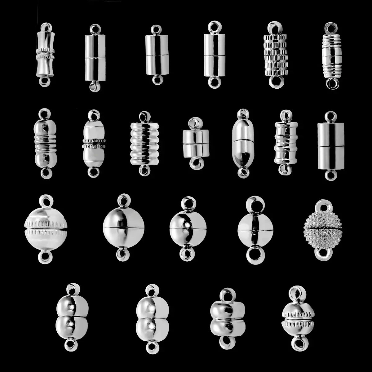 Magnetic Jewelry Clasps - Strong Buckle Connectors with Lobster Clasps for DIY Bracelets, Necklaces & Jewelry Making