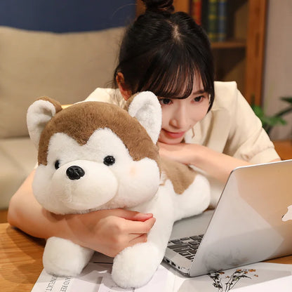 30/40cm Cute Husky Dog Plush Toy – Soft Kawaii Stuffed Puppy Pillow Doll for Xmas Gift