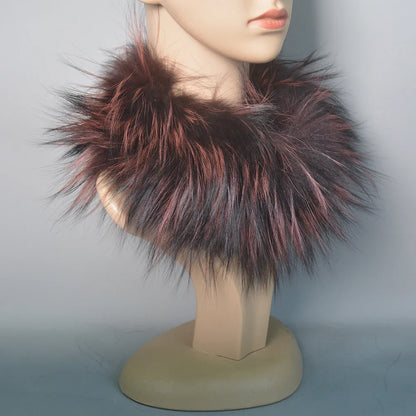 2025 Real Fox Fur Scarf and Headband – Luxury Winter Neck Warmer for Women, 100% Natural Fur, Elastic Ring Muffler