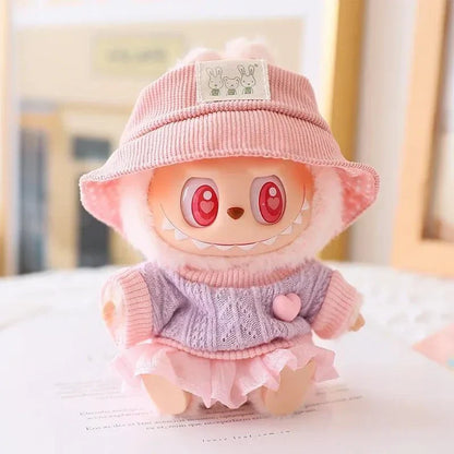 Labubu 15-17cm Pendant Sitting Baby Shark Bee Dinosaur Cute Doll Accessories & Decoration Clothes
