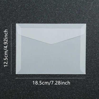 50 Pcs Blank Translucent Envelopes – for Invitations, Postcards, Gift Boxes, Wedding & Business Letters