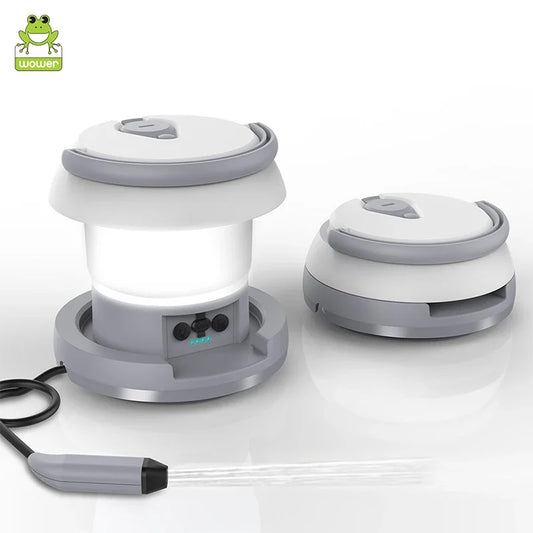 WOWER Portable Foldable Bidet – 1L Travel Toilet Sprayer with Light for Camping & Hiking