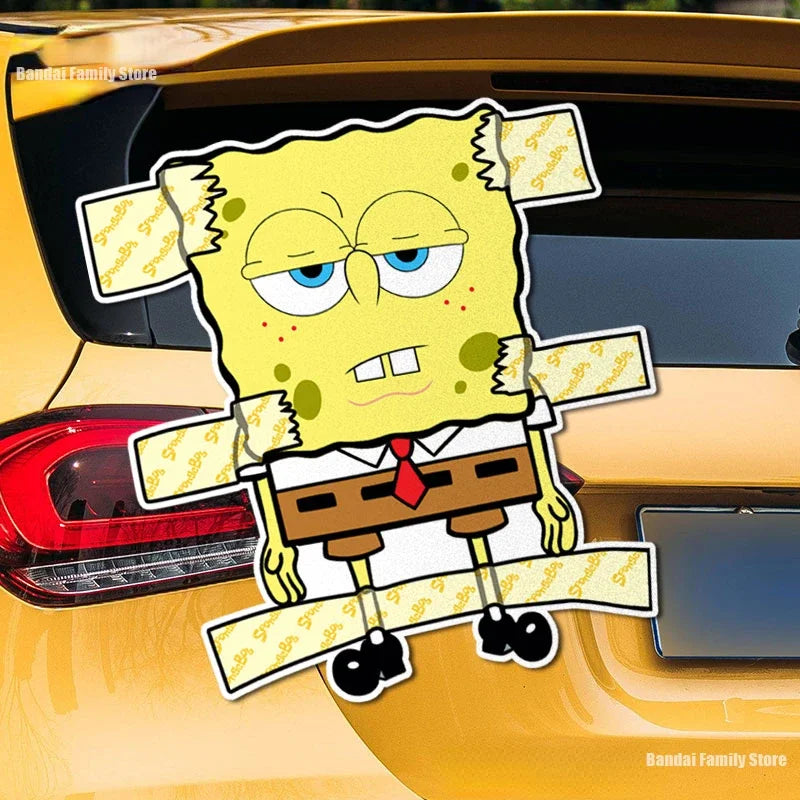 SpongeBob & Patrick Star Car Reflective Stickers — Waterproof Anime Window Decals for Car Decor Accessories