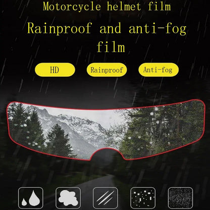 Motorcycle Helmet Clear Rainproof Anti-Fog Film – Nano Coating Sticker for Safety Driving, Durable Universal Helmet Accessory