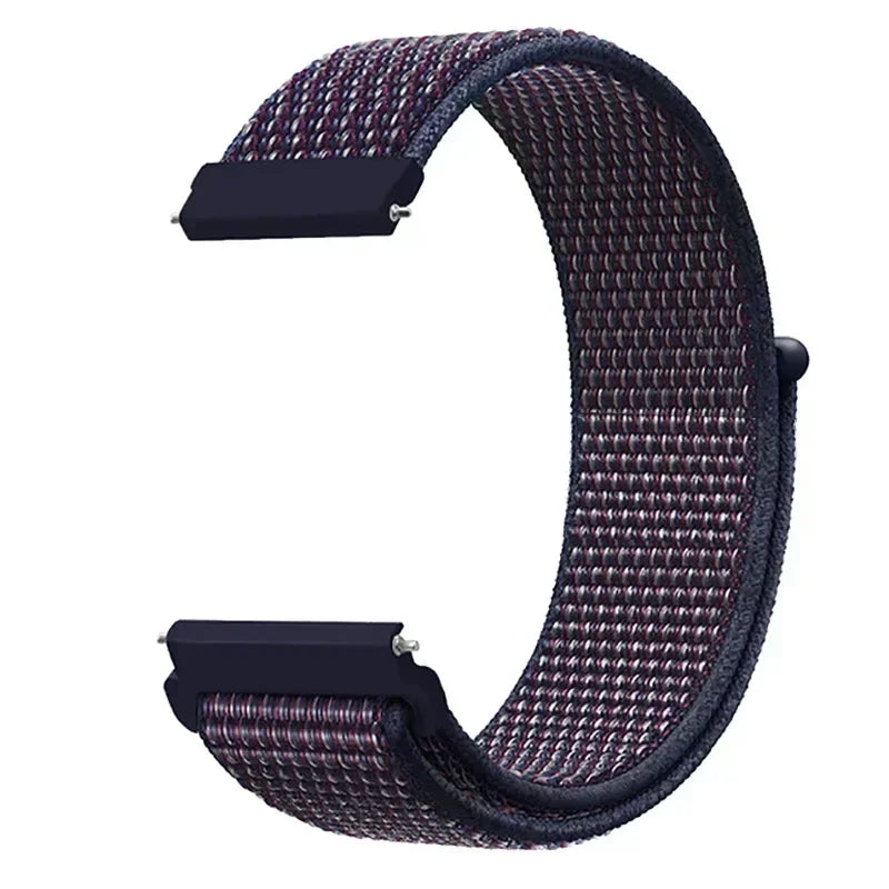 22mm Sport Nylon Loop Watch Band – Breathable Replacement Wristband for NORTH EDGE APACHE-46 Smartwatch, Durable Adjustable Strap