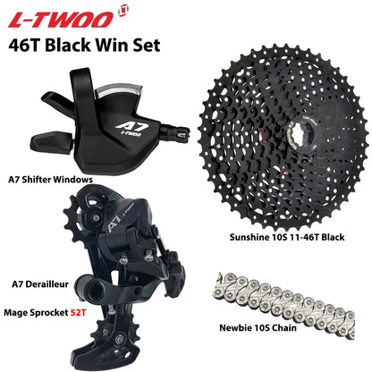 LTWOO A7 1x10S Groupset – 10-Speed Shifter & Derailleur with SUNSHINE Cassette 36T-50T & VXM Chain for MTB