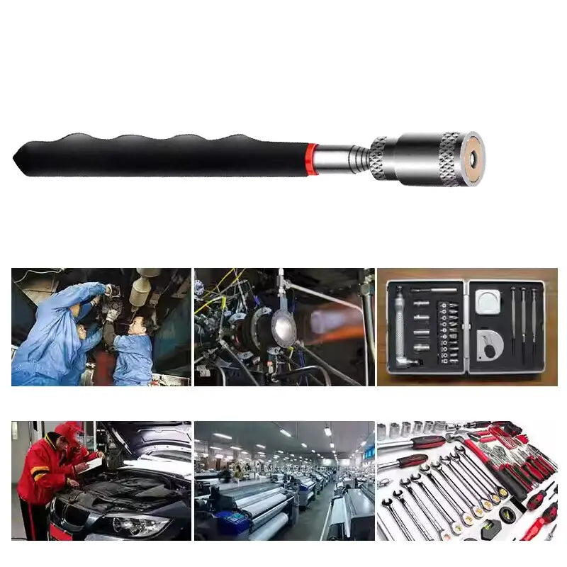 Telescopic Pickup Magnetic Iron Rod | Household & Automotive Repair Tool with Strong Magnetic Suction