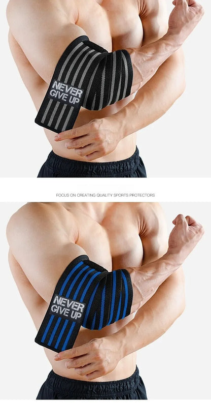 Sports Elbow Guard - Winding Pressure Elbow Pad for Weightlifting & Bench Press - Protective Gear & Gym Equipment Booster