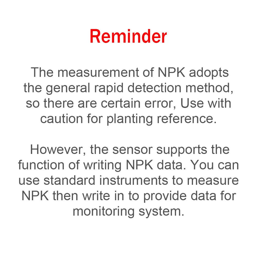 7-in-1 Soil Moisture, Temperature, Humidity, EC, pH & NPK Sensor with RS485, 4-20mA or 0-5V Output