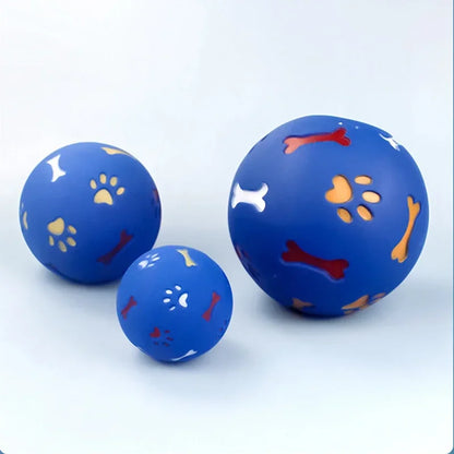 Pet Dog & Cat Treat Dispenser Ball – Interactive Rubber Chew Toy Food Leakage Feeder for Training & Play