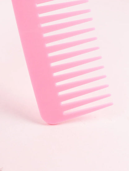 Thick Plastic Heat-Resistant Salon Comb – Anti-Static Long & Wide Tooth Comb for Real Hair Wigs