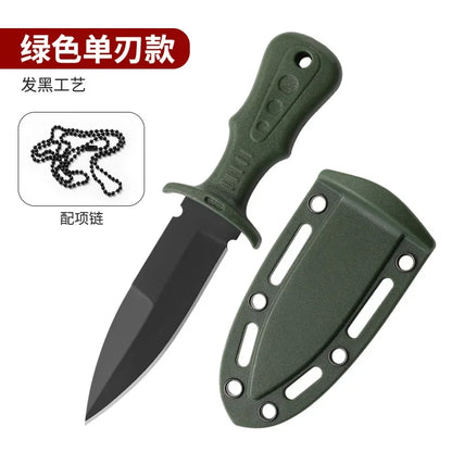New Mini Tactical Neck Knife – Women's Self-Defense Outdoor Knife, Portable Camping & Fruit Knife