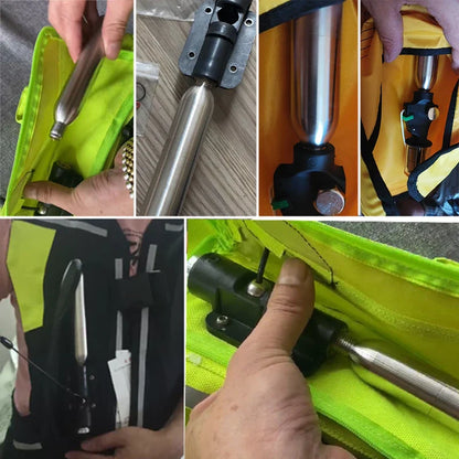 3/8-24UNF CO2 Cartridges – High Pressure Stainless Steel Rechargeable Cylinder for Oxygen Training, Scuba & Rescue Vest