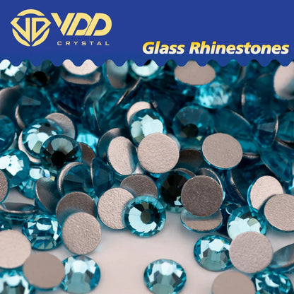 VDD SS4–SS30 Glass Crystal Rhinestones – High Quality Flatback Glitter Strass Stones for Nail Art, DIY Crafts & Decoration
