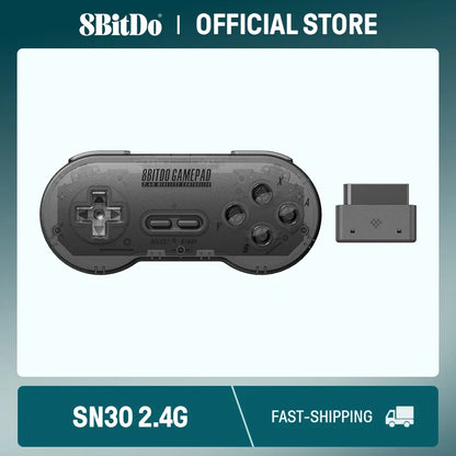 8BitDo SN30 2.4G Wireless Gamepad – Compatible with Original SNES/SFC