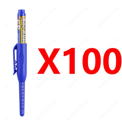 Carpenter Marker Pens — 45mm Long Nib Head, Hole Marker for Woodworking, 100-1PCS White/Black/Blue/Red Hand Tools